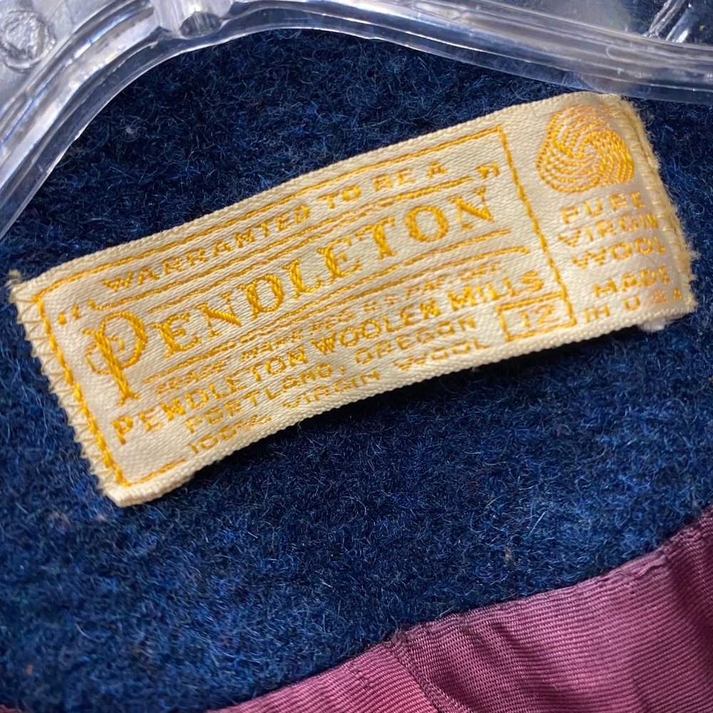 Pendleton Peacoat Jacket Double Breasted Wool Vin… - image 3